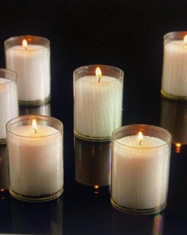 Candela halo cilindro confezione tre pezzi H 6.5 D 5,2