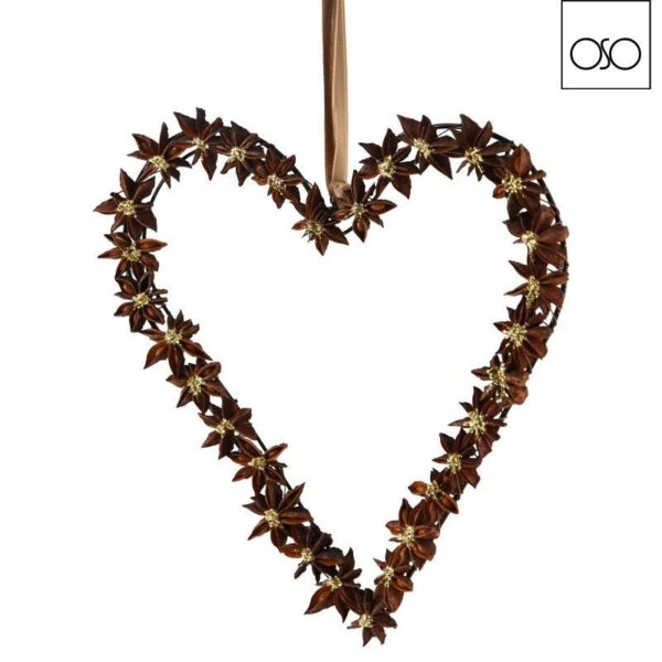 Cuore "Anis" piccolo naturale 14,50x13,50